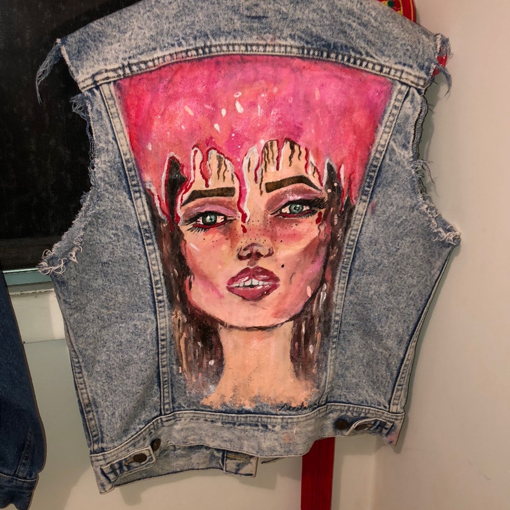 Handpainted jean jacket